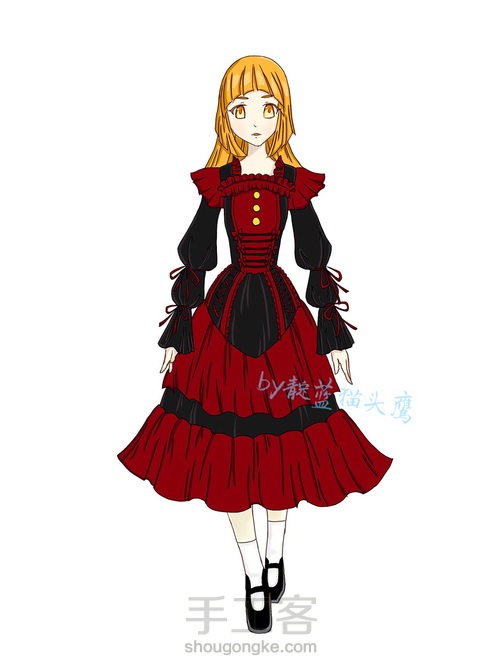 指绘3步画人设篇2 第4步