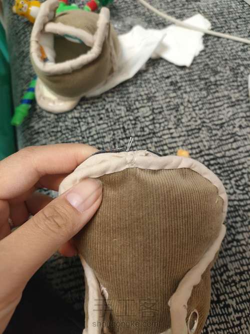 亲手给宝宝做双棉鞋吧 第24步