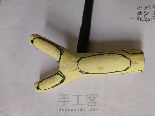 开年手作:高山实木弹弓 第12步