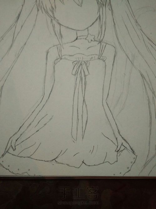 猫儿少女彩铅画(上) 第13步