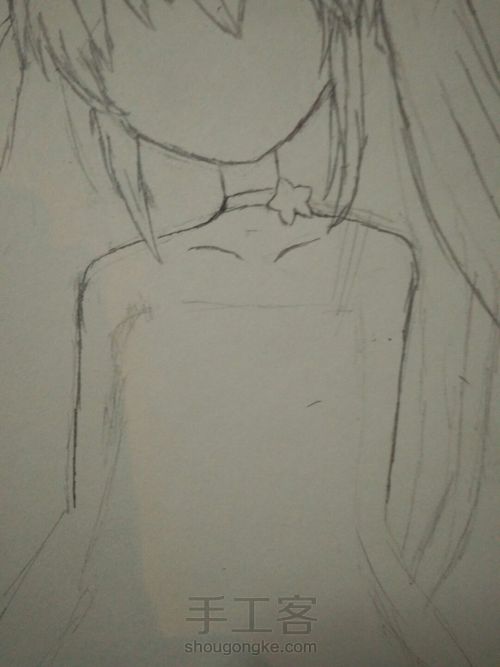 猫儿少女彩铅画(上) 第9步