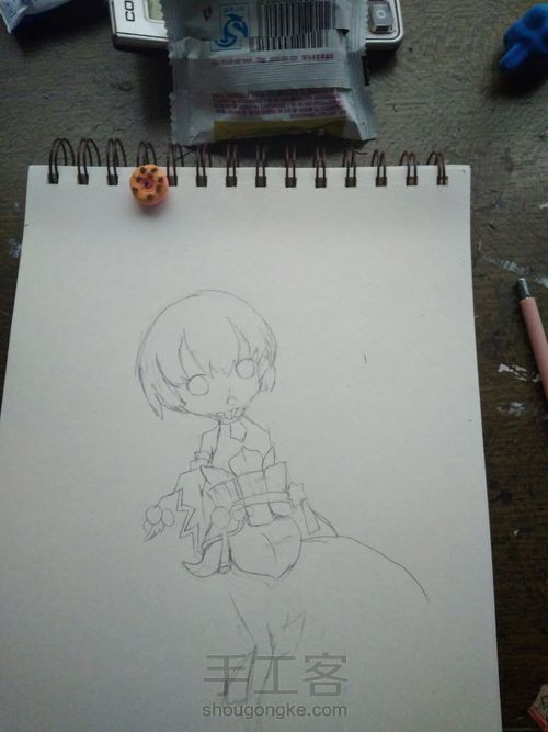 马克彩铅手绘之萤草 第3步