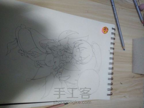 马克彩铅手绘之萤草 第4步