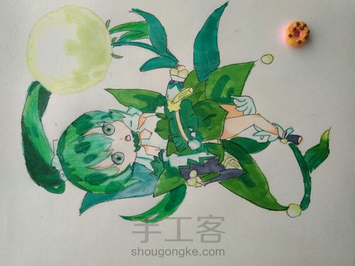 马克彩铅手绘之萤草 第9步