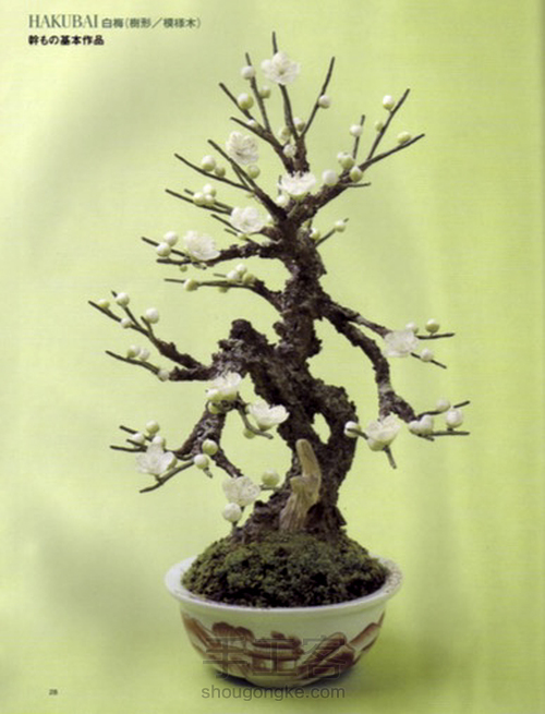 【转载汉化】文艺的粘土白落梅盆栽教程 第1步