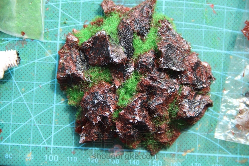 【触之谷】超轻粘土石台底座的做法 第10步