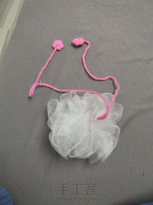 起泡网，浴球 第4步