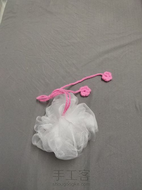 起泡网，浴球 第5步