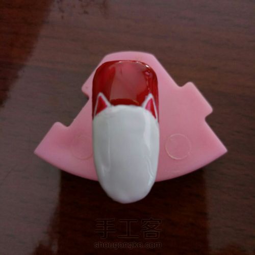 招财猫新年美甲 第10步