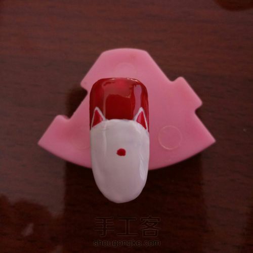 招财猫新年美甲 第11步