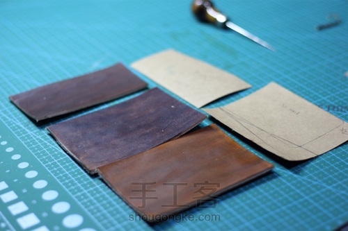 简约卡包零钱包皮具教程 超详细 第1步