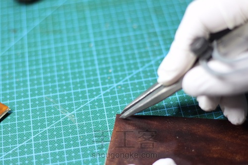 简约卡包零钱包皮具教程 超详细 第5步