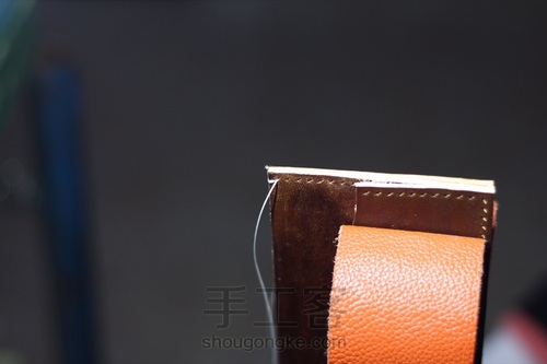简约卡包零钱包皮具教程 超详细 第14步