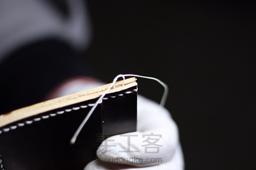 简约卡包零钱包皮具教程 超详细 第18步