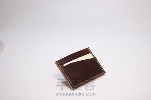 简约卡包零钱包皮具教程 超详细 第21步
