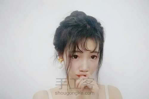 会打结就能学会的少女心发饰，超可爱 第22步