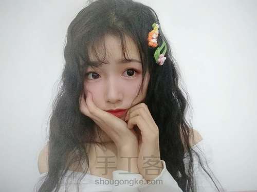 会打结就能学会的少女心发饰，超可爱 第18步