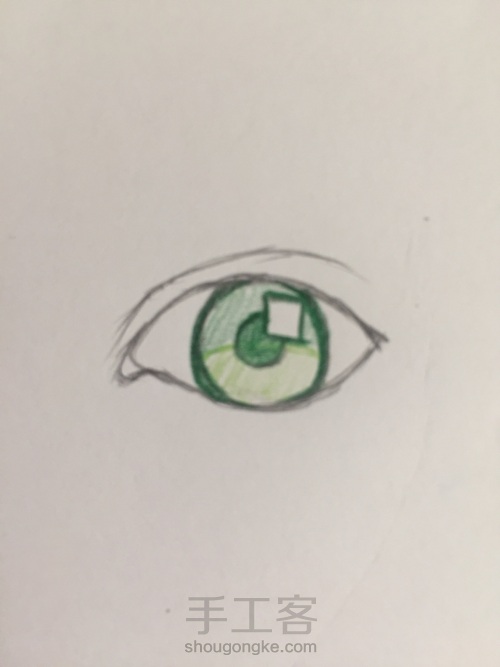 绿色滴眼睛 第2步