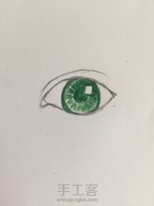 绿色滴眼睛 第4步