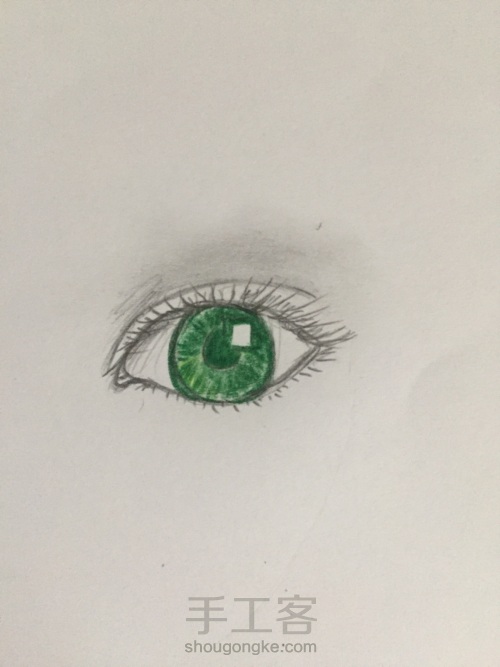 绿色滴眼睛 第5步