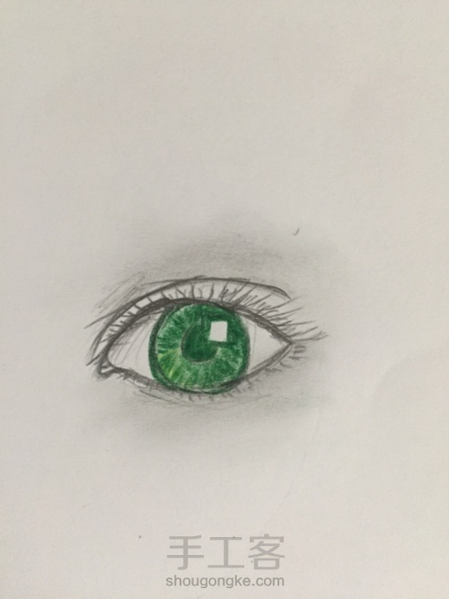 绿色滴眼睛 第6步