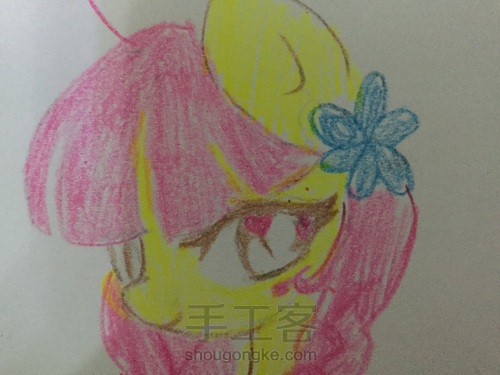 小马宝莉柔柔发型秀 第4步