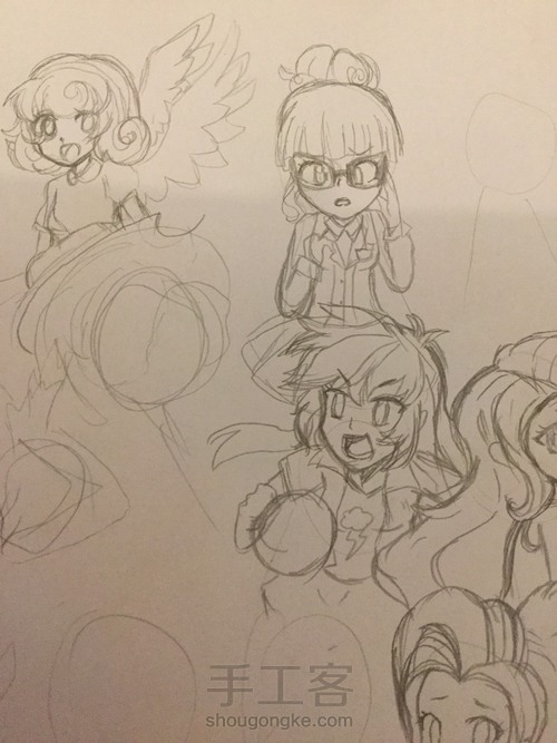 小马宝莉小马国女孩大合照 第4步