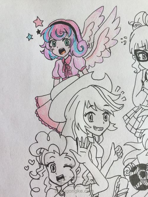 小马宝莉小马国女孩大合照 第14步