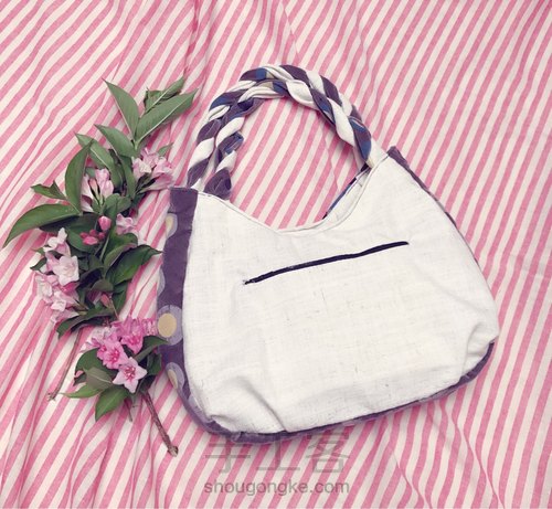丝带绣棉麻布包 第29步