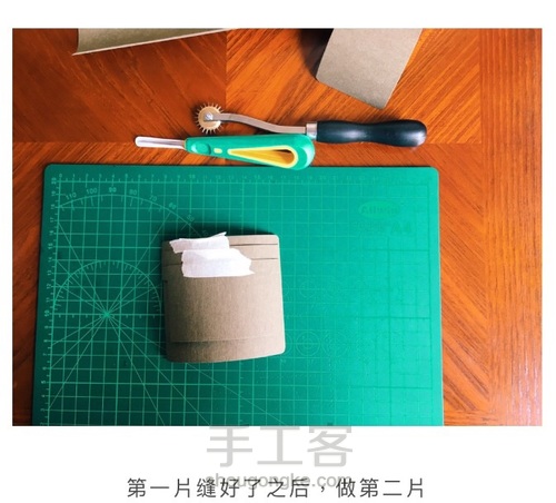 可水洗牛皮纸钱包 第12步