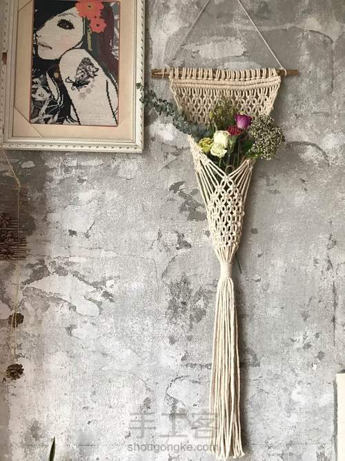Ins风挂绳花篮 超简单 第10步