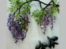 紫藤花丝网花制作方法