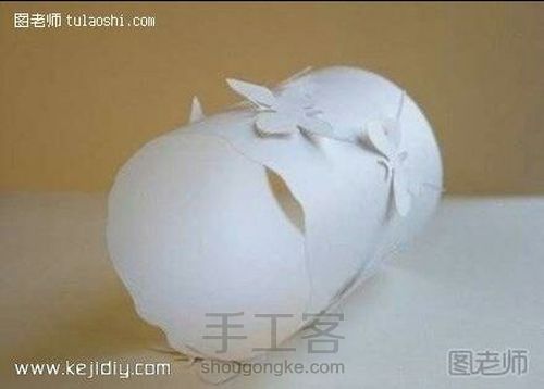 剪纸蝴蝶灯 第4步