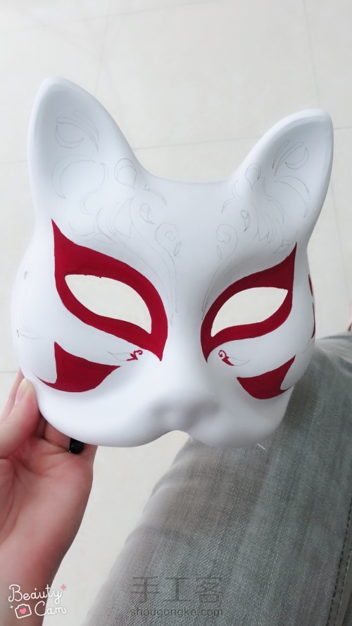 猫脸面具制作步骤 第1步
