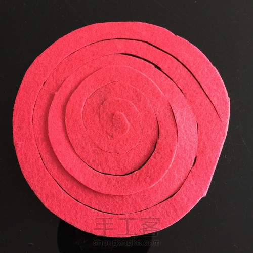 不织布花朵 第2步