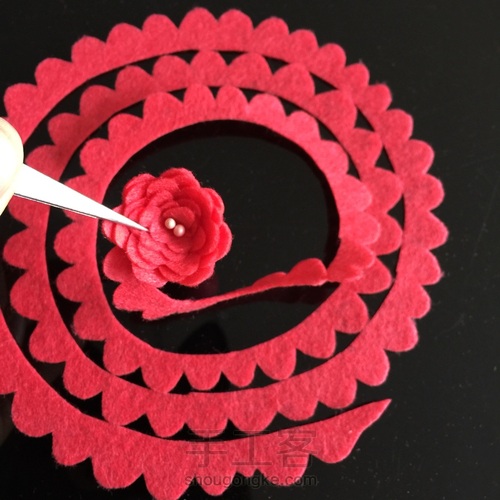 不织布花朵 第5步