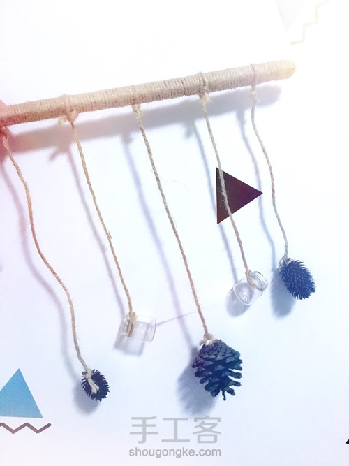 文艺木条麻绳墙饰 第6步