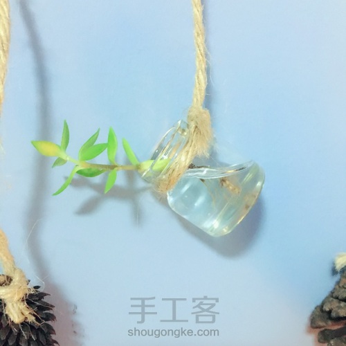 文艺木条麻绳墙饰 第8步