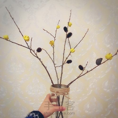 开心果干花束 第11步