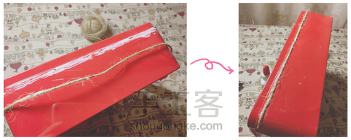 旧糖盒改造日式风格收纳盒~ 第2步