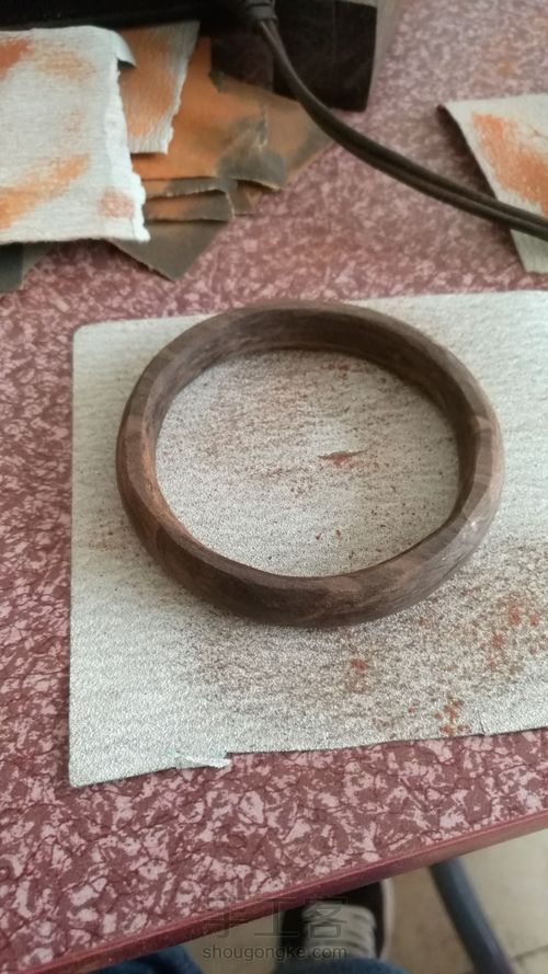 紫光檀木镯 第10步