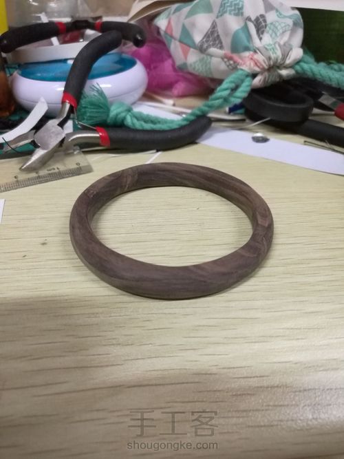 紫光檀木镯 第12步