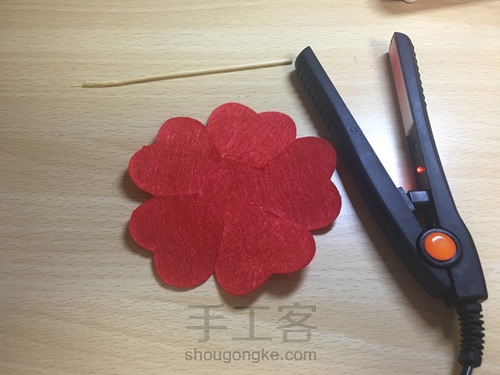 一眼就爱上的玫瑰(不织布) 第12步