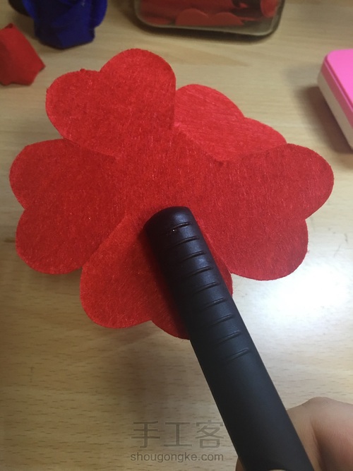 一眼就爱上的玫瑰(不织布) 第13步