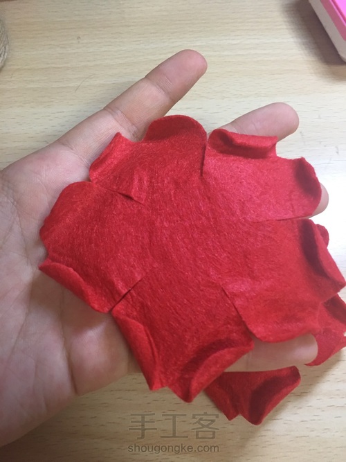 一眼就爱上的玫瑰(不织布) 第20步