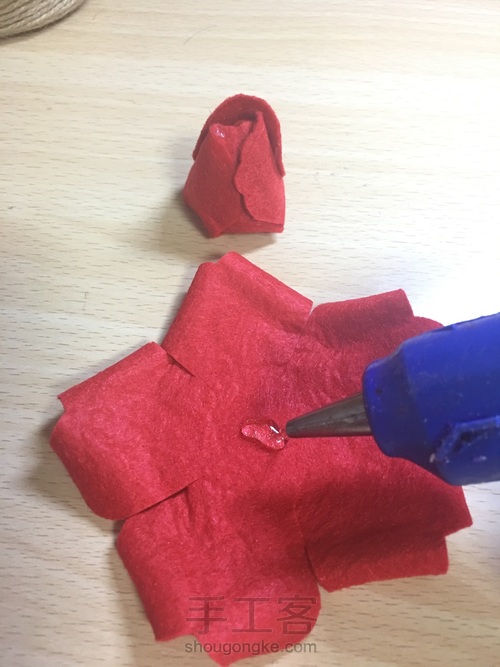 一眼就爱上的玫瑰（不织布） 第23步