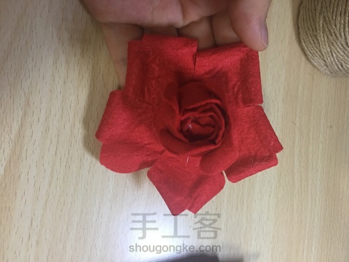 一眼就爱上的玫瑰(不织布) 第29步