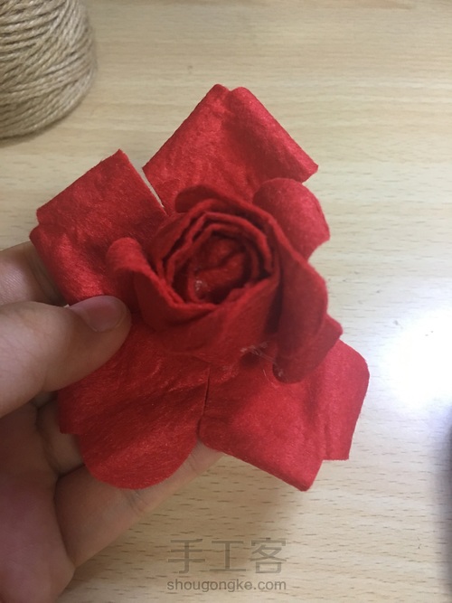 一眼就爱上的玫瑰(不织布) 第30步