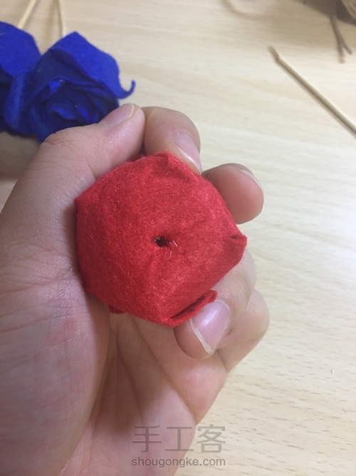 一眼就爱上的玫瑰(不织布) 第32步