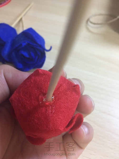 一眼就爱上的玫瑰(不织布) 第33步